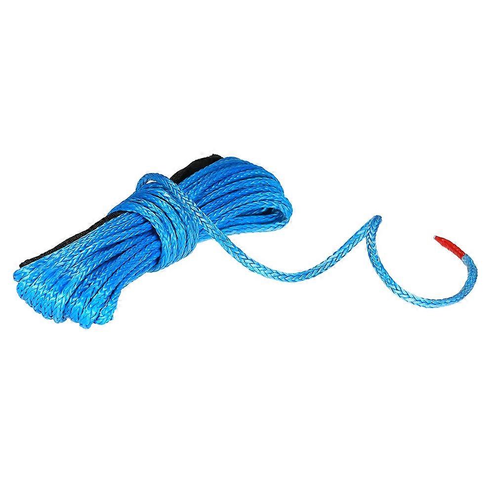 6.5mm*15m 1/4'' x 50' 6600lbs Synthetic Winch Rope Cable,Blue