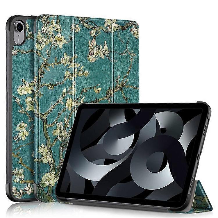 Compatible For iPad 10.2 (2022) Pattern Printed Protective Case PU Leather Anti-Drop Auto Wake / Sleep Tablet Cover with Trifold S