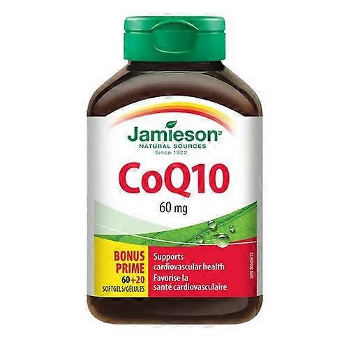 Jamieson Vitamins COQ10 Bonus Size,60 Mg,80 Softgels