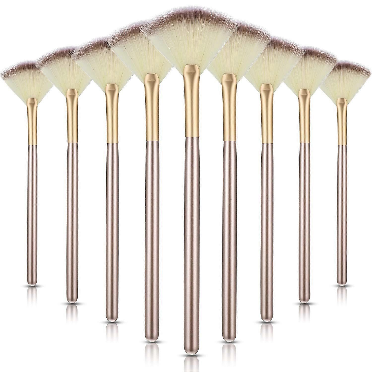 Facial Fan Mask Brushes, Comfortable Handle Design With Sturdy Wooden Handles For A Firm Grip, Soft Facial Applicator Brushes For All Skin Types,