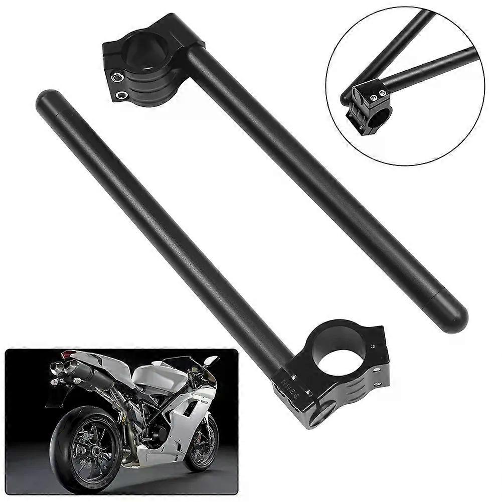 Motorcycle Black 7/822mm Universal Handlebar Aluminum Riser Rised Adjustable CNC Handlebar Clip-Ons Fork Handle Bars Clip Ons