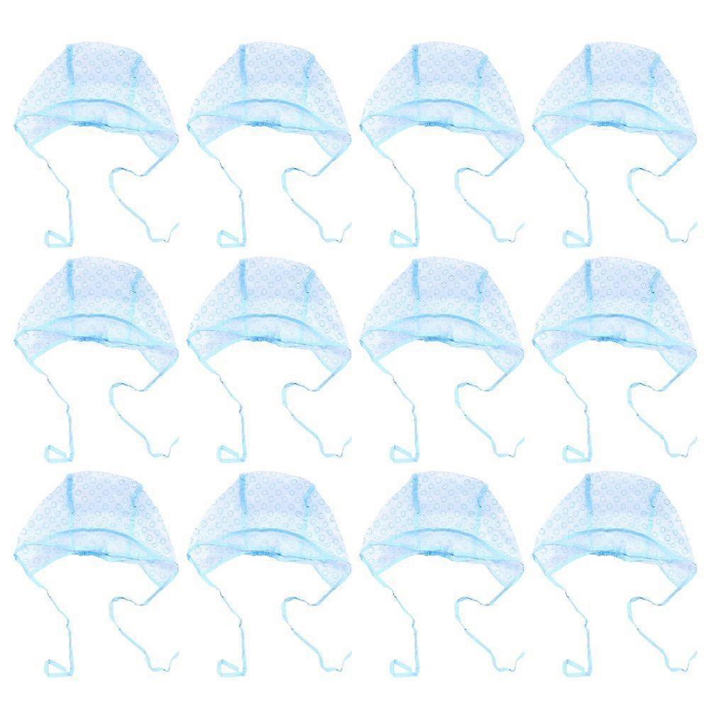 12pcs使い捨てサロンヘアカラーリングハイライトキャップ染毛剤ツール着色キャップ