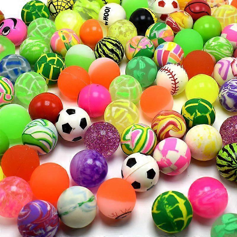 50pcs Bouncy Balls 30mm Including Mixed Color Bouncy Ball