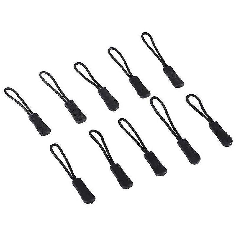 10 PCS Plastic Zipper Pulls Cord Rope Ends Lock Buckles For Clothing Bags