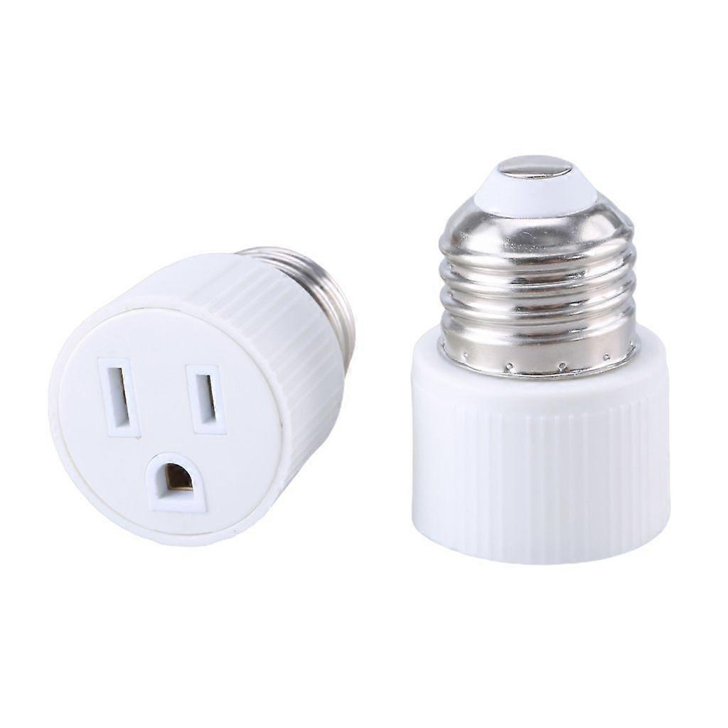 2pcs E26 Screw In Outlet Adapter E26 Base Outlet Converter for Light Sockets