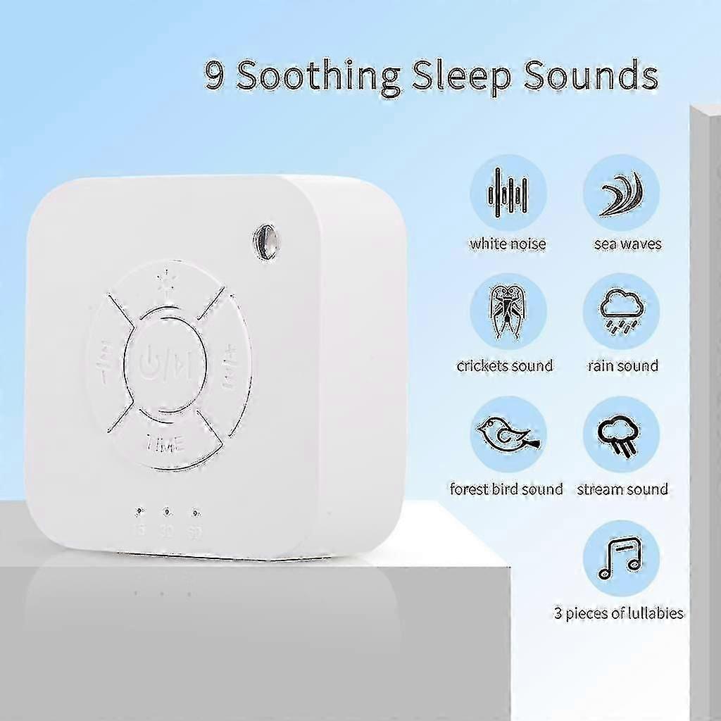 Portable 9 Sound Light Sleeping Machine - White Noise Machine For Travel Sound