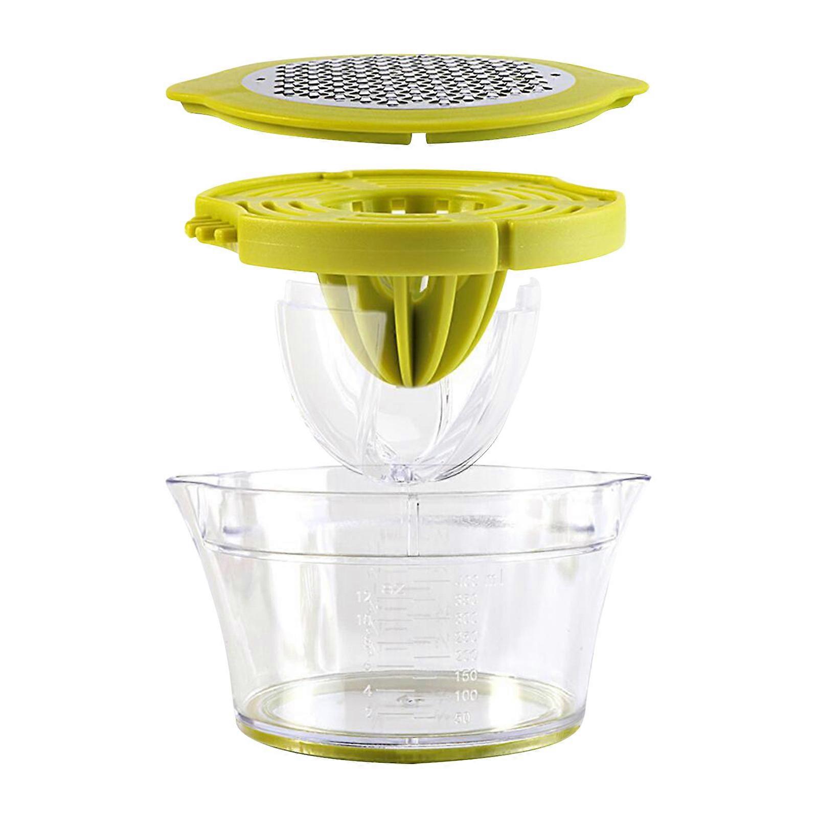 Lemon Orange Manual Juicer With Built-in Measuring Cup And Chopper Durable