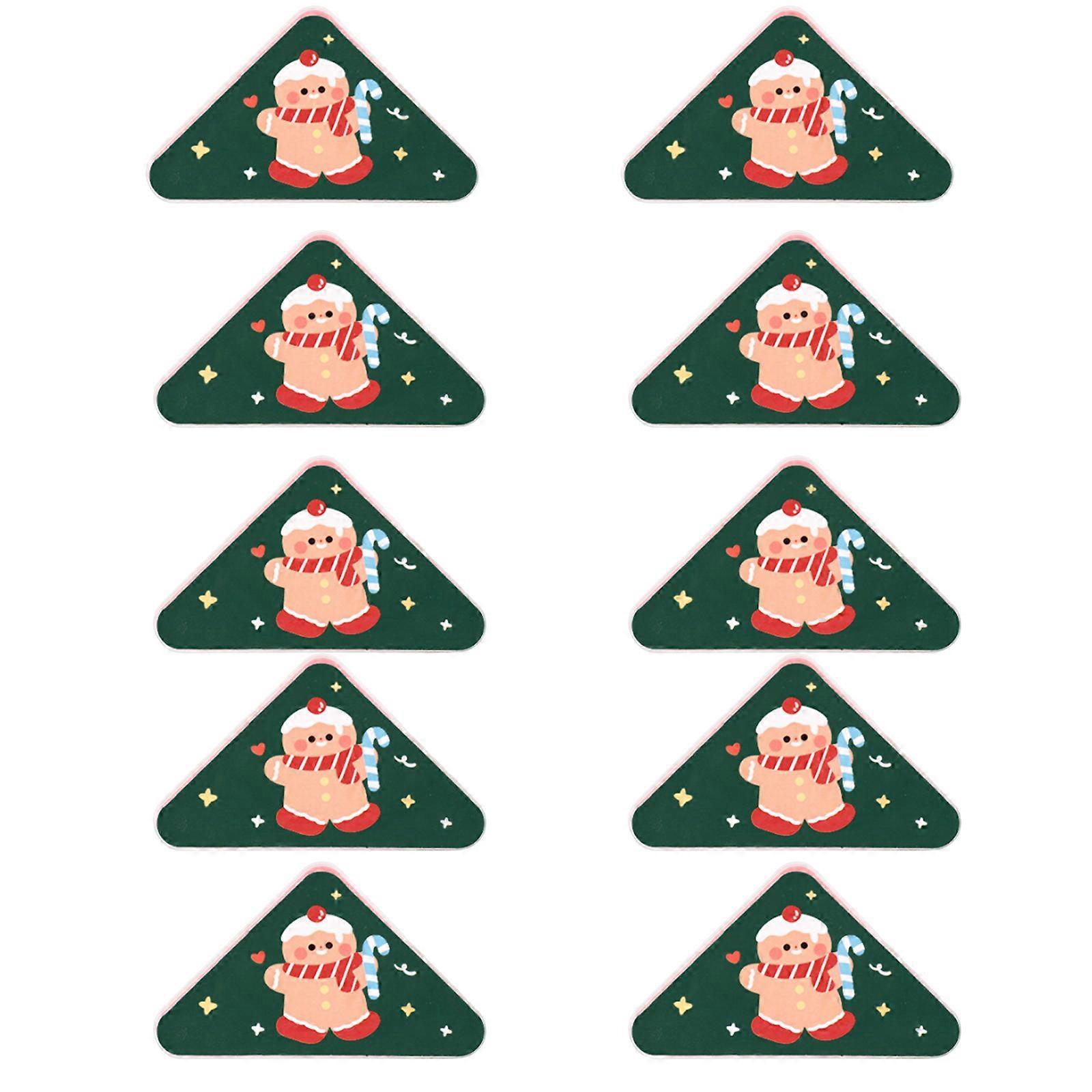 10Pcs Triangular File Corner Clip Christmas Corner Paper Clips Document Clips Triangular Paper Corner Clip for Students