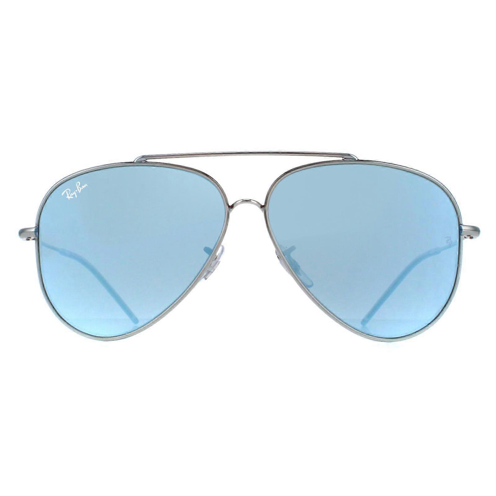 Ray-Ban Sunglasses RB0101S Aviator Reverse 003/GA Silver Blue Mirror