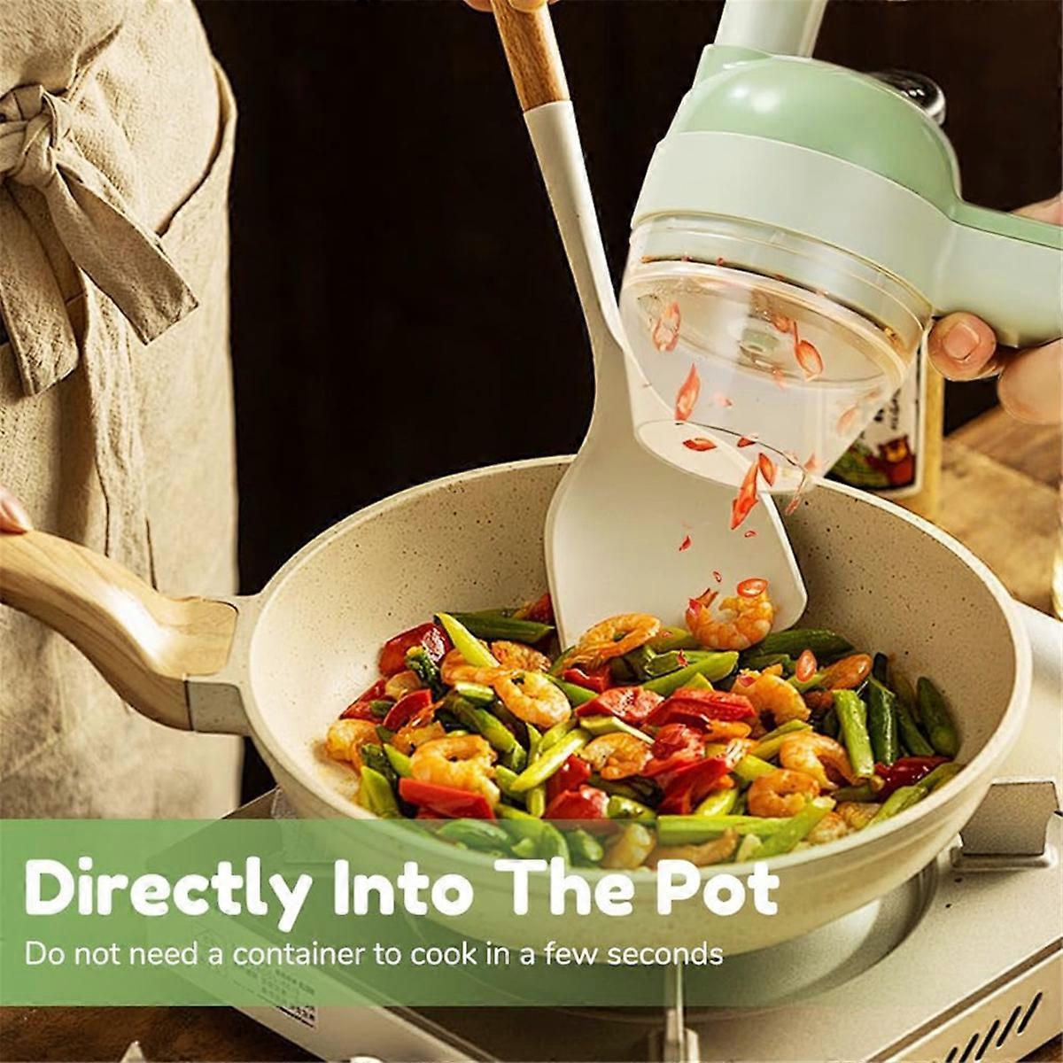 4 in 1 Multi-Function Cordless Food Processor, Portable Electric Vegetables Cutter Set, Electric Veg