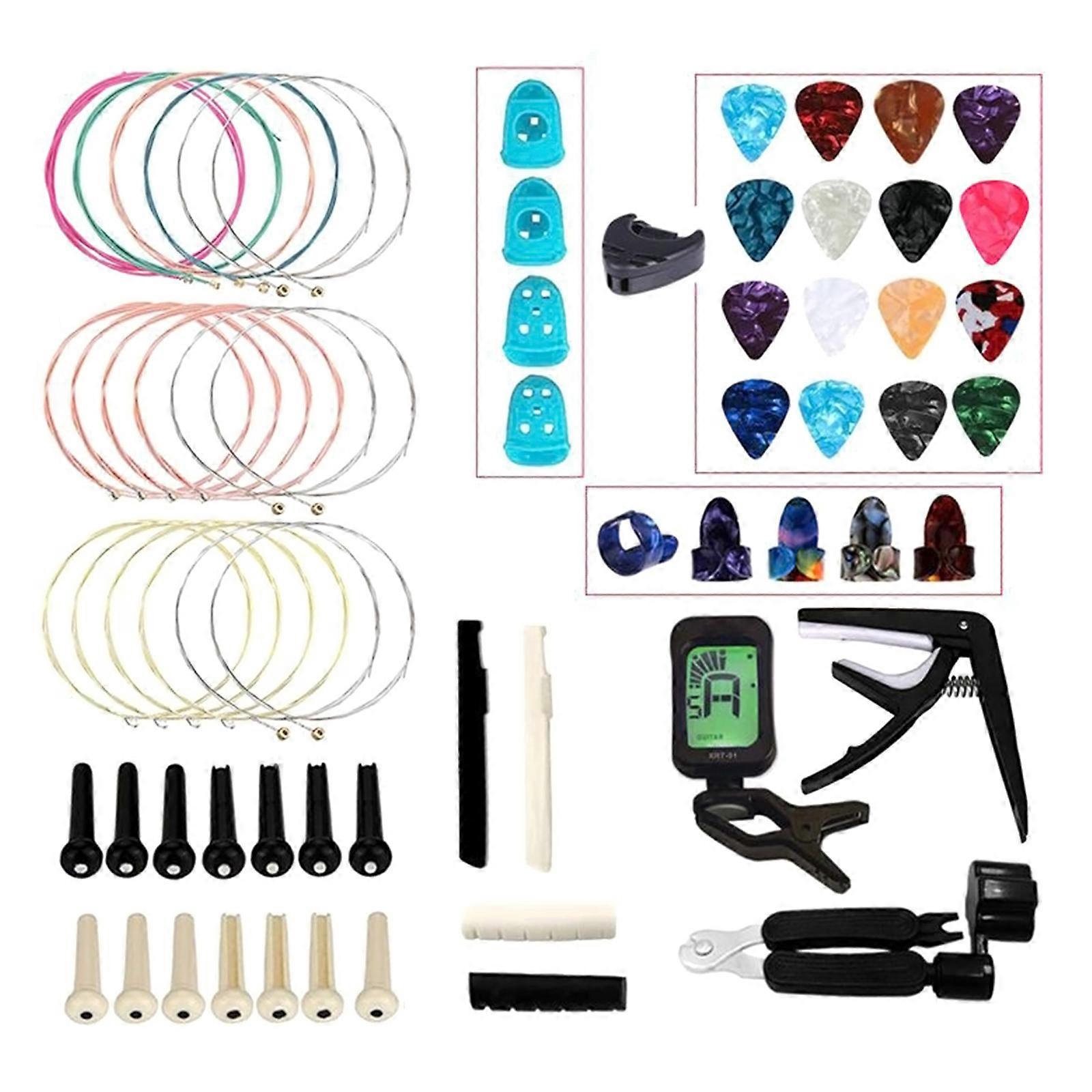 Gitar Aksesuarları Kitleri Gitar Penaları & Capo & Tuner & Gitar Telleri & Yaylı Kemik Köprüsü Eyer & Köprü Pimleri ve Somunu