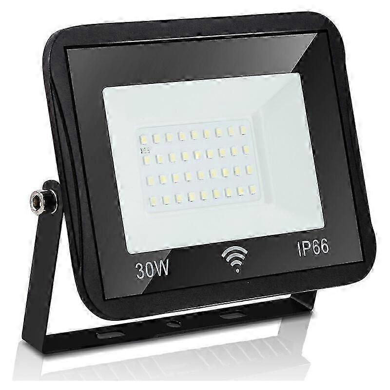 LED spotlight 30W Black motion detector Warm white 3000K