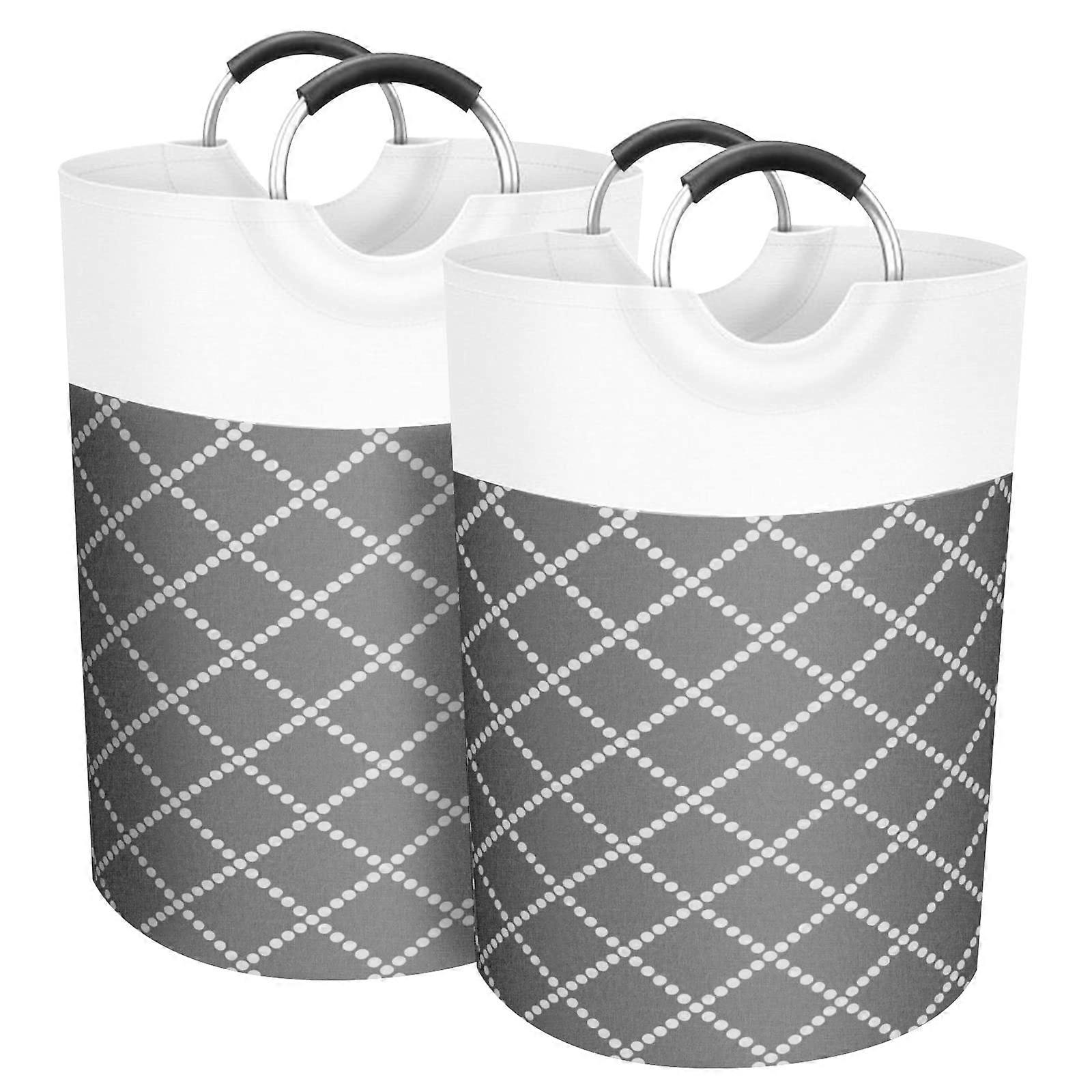 2 Pack Laundry Basket For College Dorm 82L Capacity Dorm Laundry Bin Set Of 2