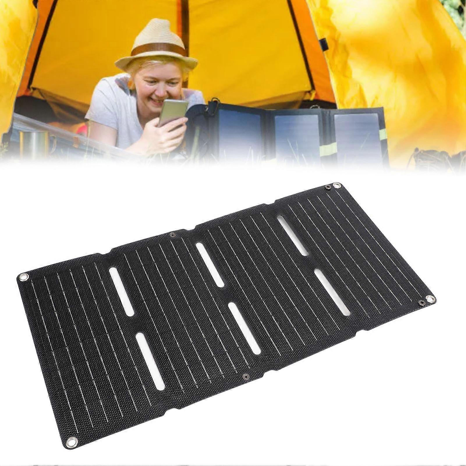 80W Folding Monocrystalline Solar Panel 26x52cm Portable Charge