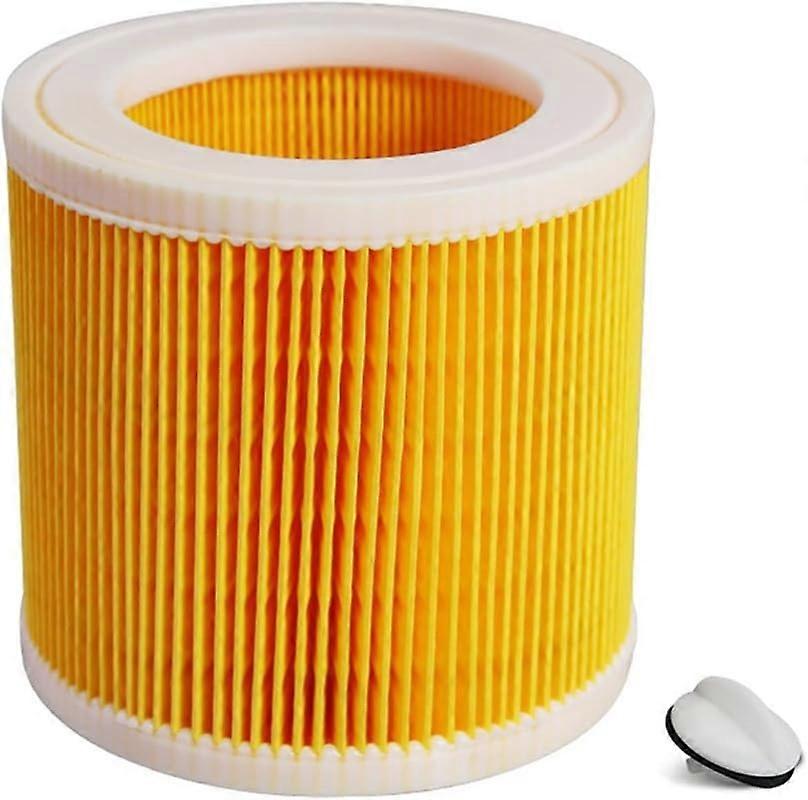 Replacement HEPA Filter For Karcher WD2.250 WD3.200 MV2 MV3 WD3 Vacuum Cleaners, Dust Filter Cartridge, Includes 1 Brush