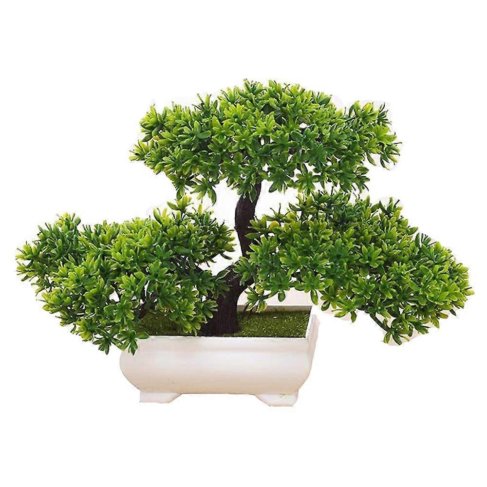 Three-forked welcoming pine potted plant-green