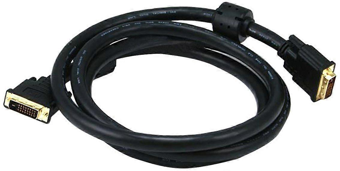 6ft 24AWG CL2 Dual Link DVI-D Cable for HD Displays - Black, High-Speed Video Transfer, Compatible with DVI Devices