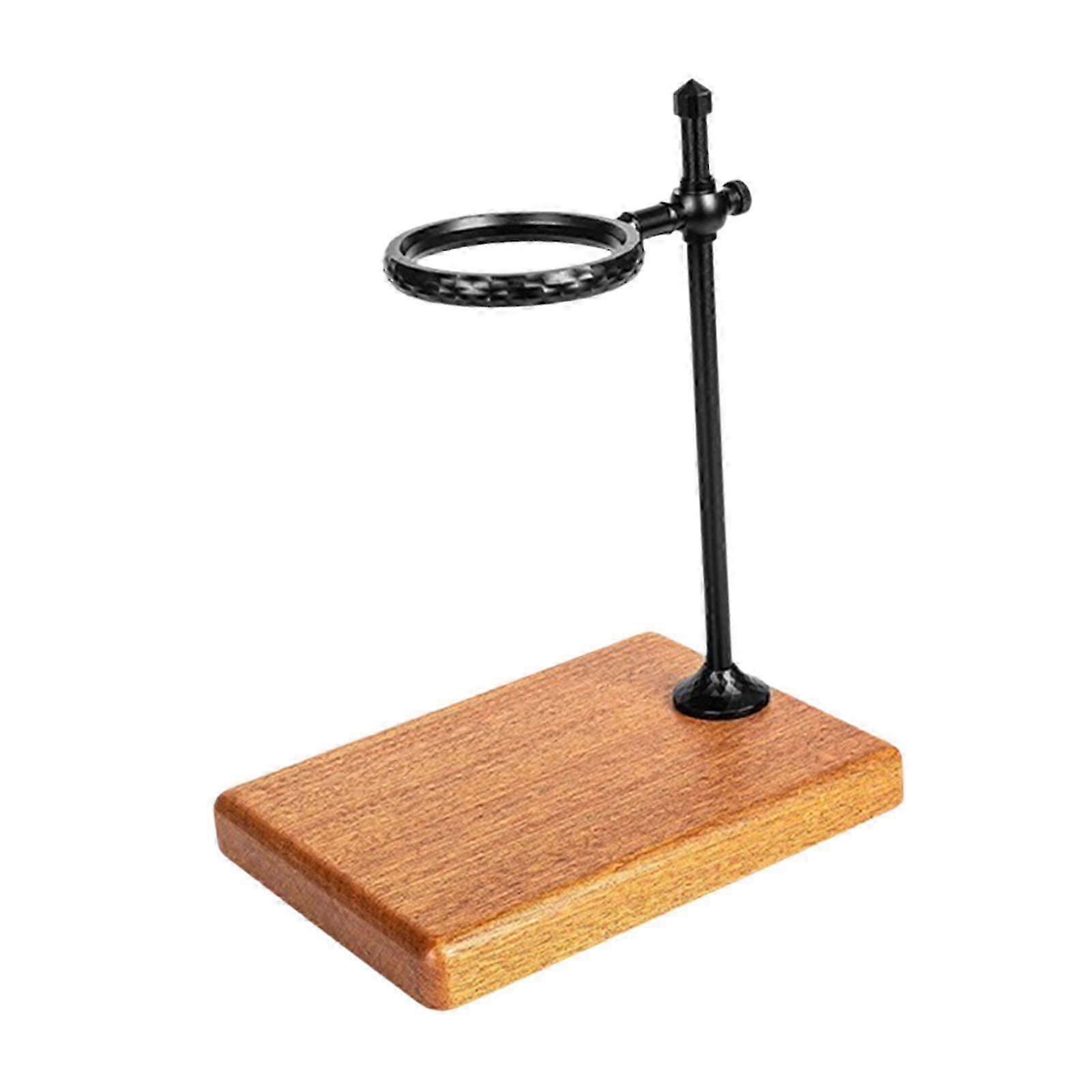 Wooden Pour Over Coffee Stand with Base, Reusable Multi-function Drip Coffee Station for Home Brewing