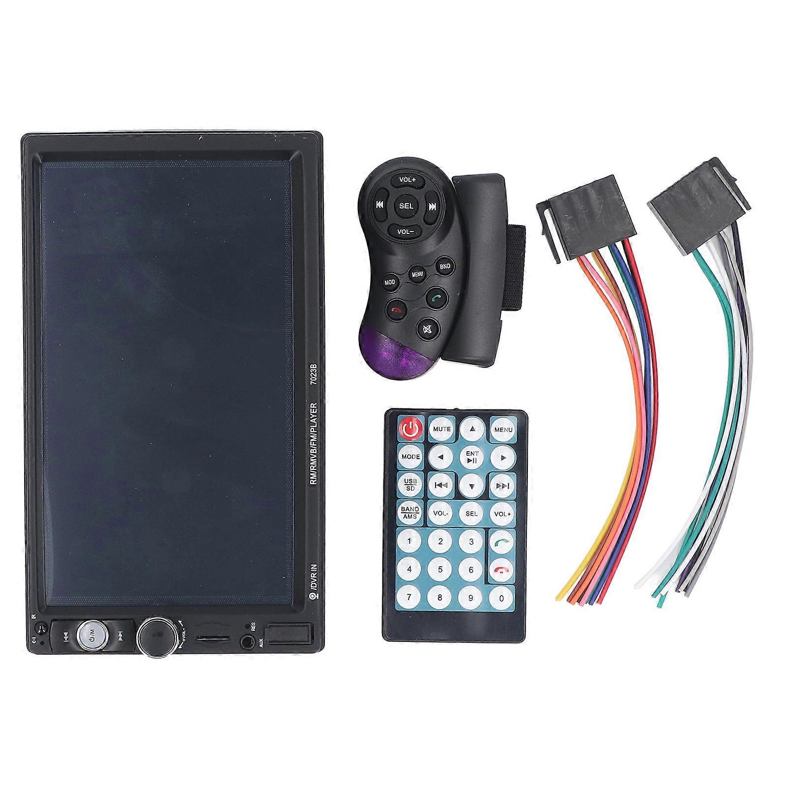 MP5 Player 7 Inch HD Touchscreen Bluetooth Support Android Auto for MirrorLink 2 Din Car Stereo with USB AUX Memory Card Port