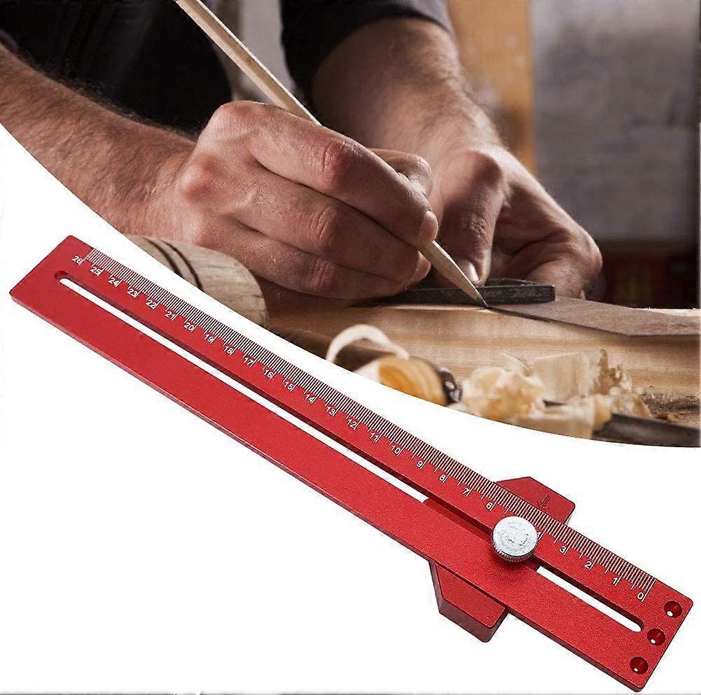 Professional Scribing Marking Ruler Easy Operation T-Type Scribing Ruler Construction Rulers for Carpentry Tools -D