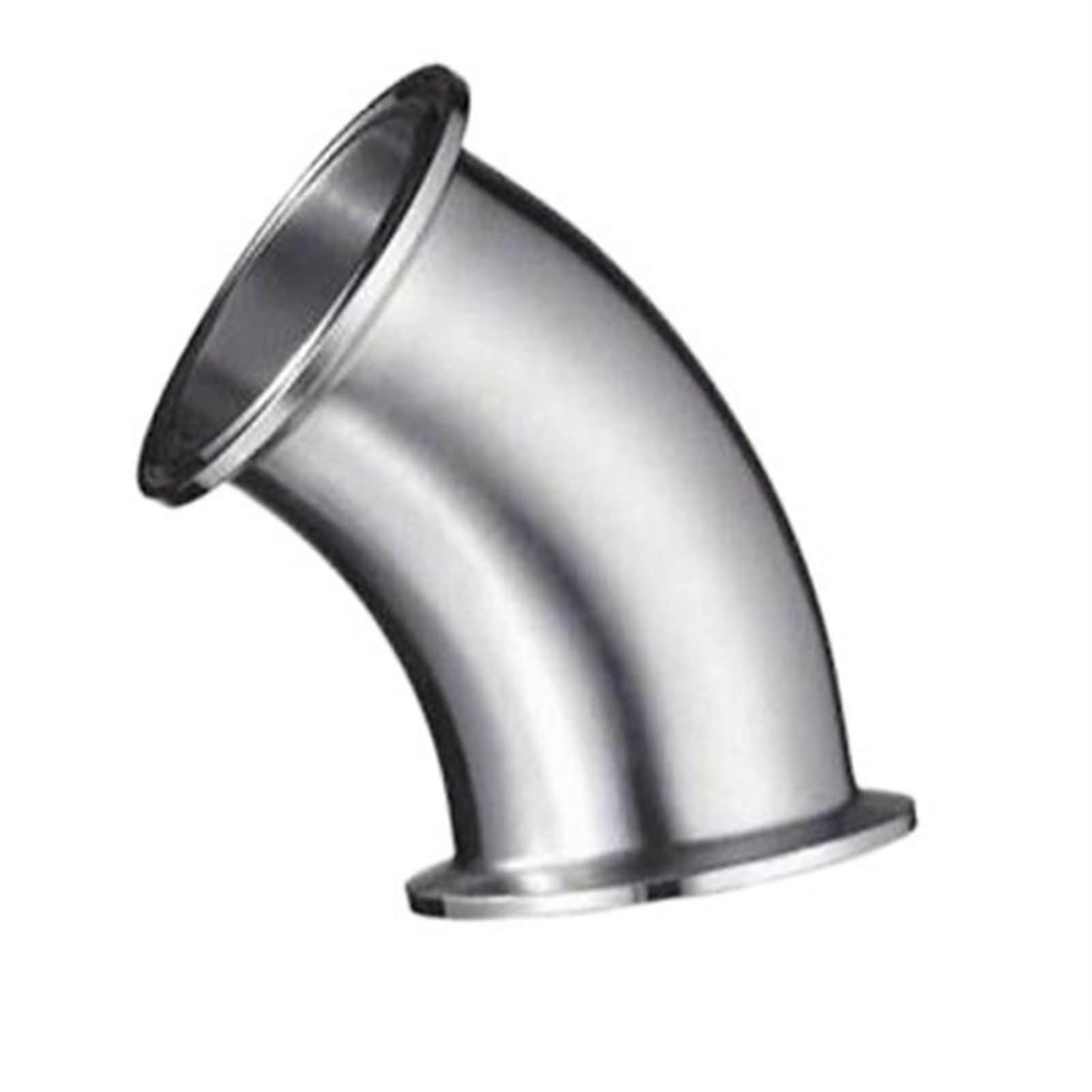 Stainless Steel Elbow 45mm O/D 304 Sanitary Ferrule 45 Degree Tri-Clamp Pipe Fitting