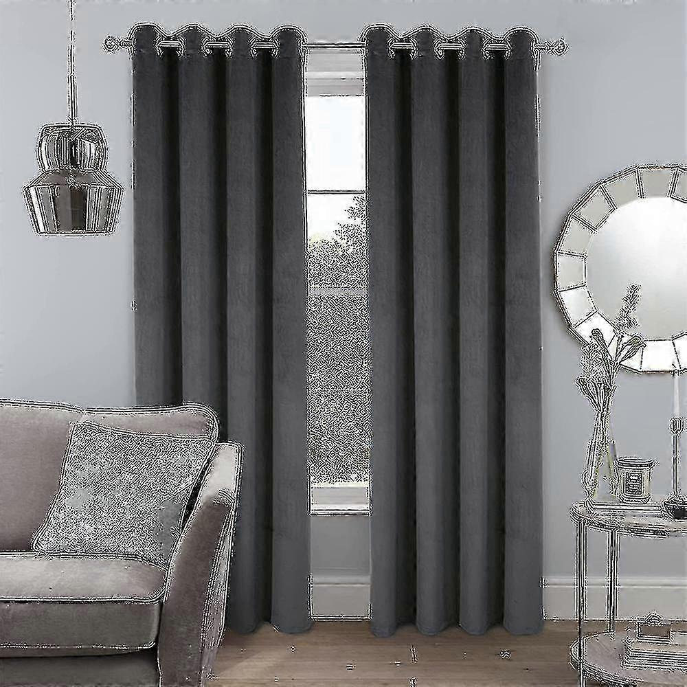 Solid Thick Luxury Blackout Curtains Thermal Insulated Drapes