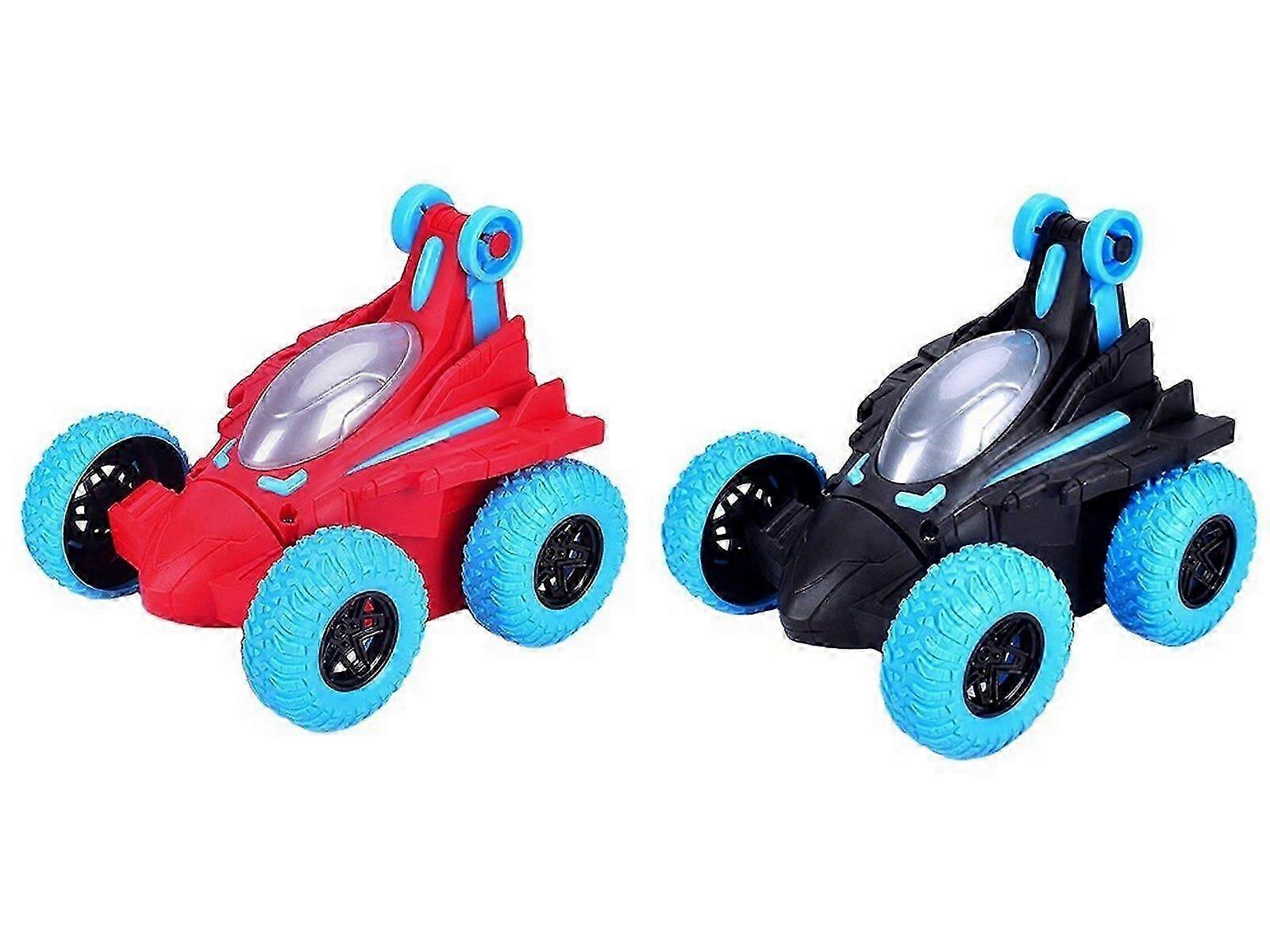 2Pcs Electric Special Effect Dump Truck Black and Red