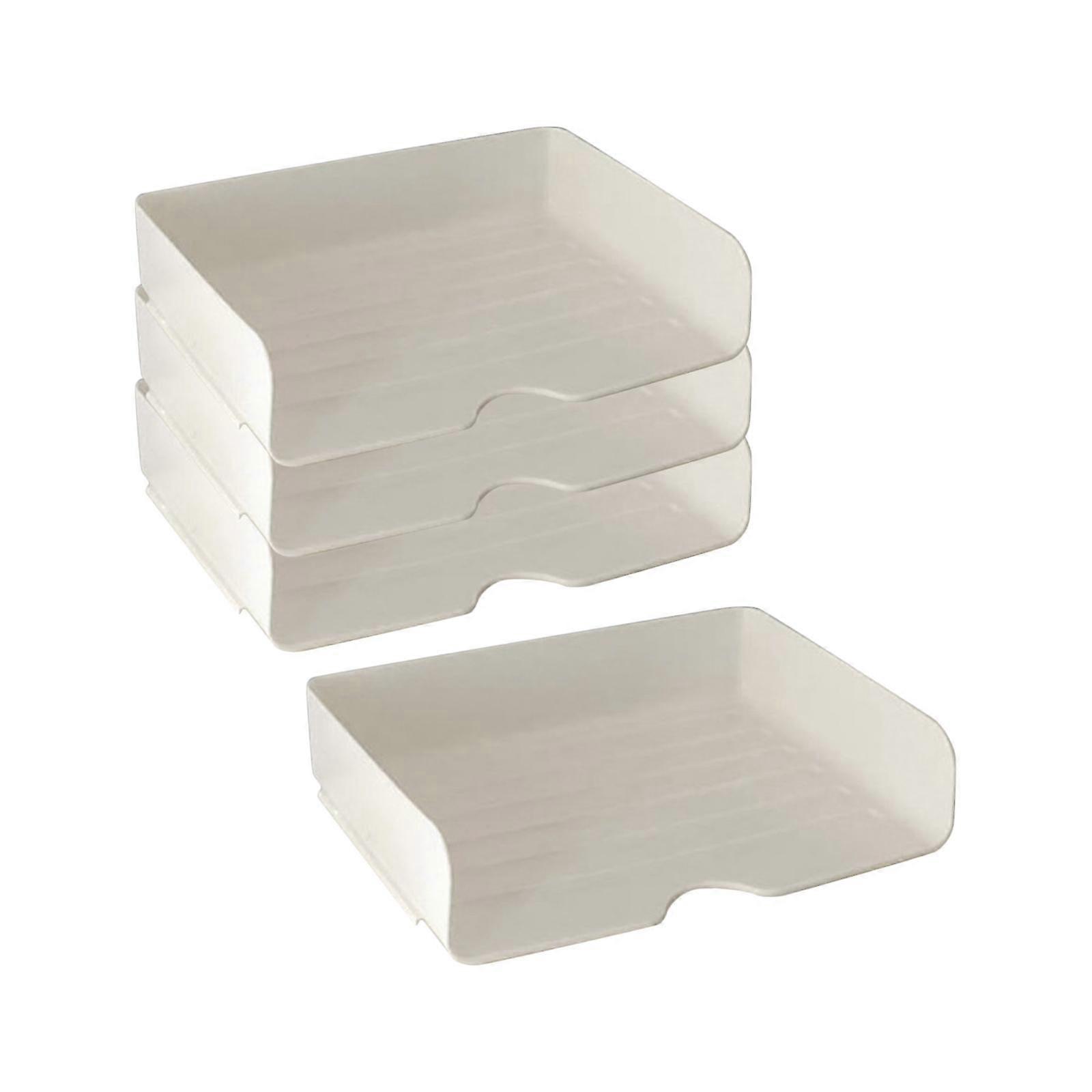 Tabletop Organizer 4 Tier Drawers Box Desk Letter Tray Set for Home