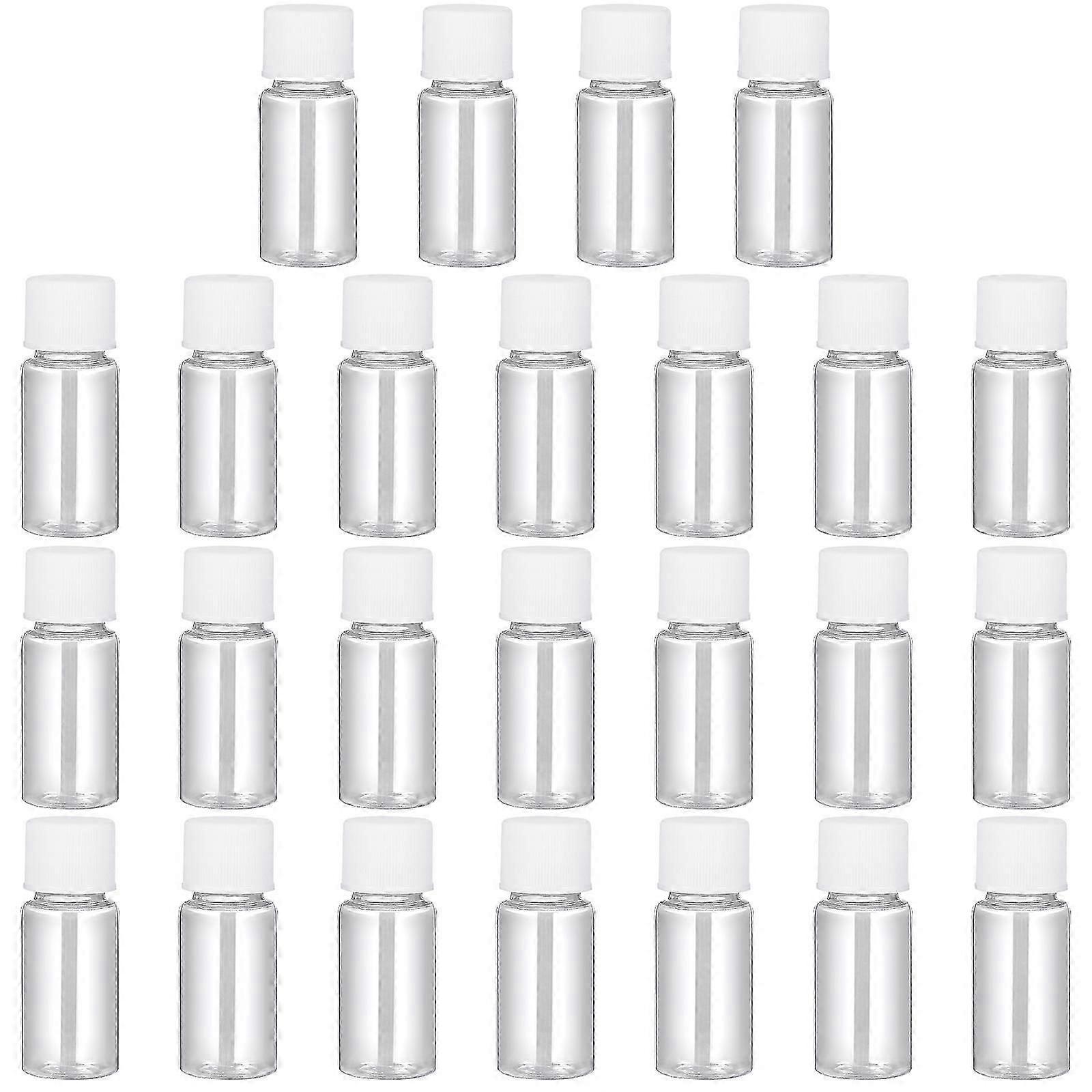 SOLUSTRE 25 st 10 ml provflaskor påfyllningsbara plast transparenta lotionflaskor för duschgel