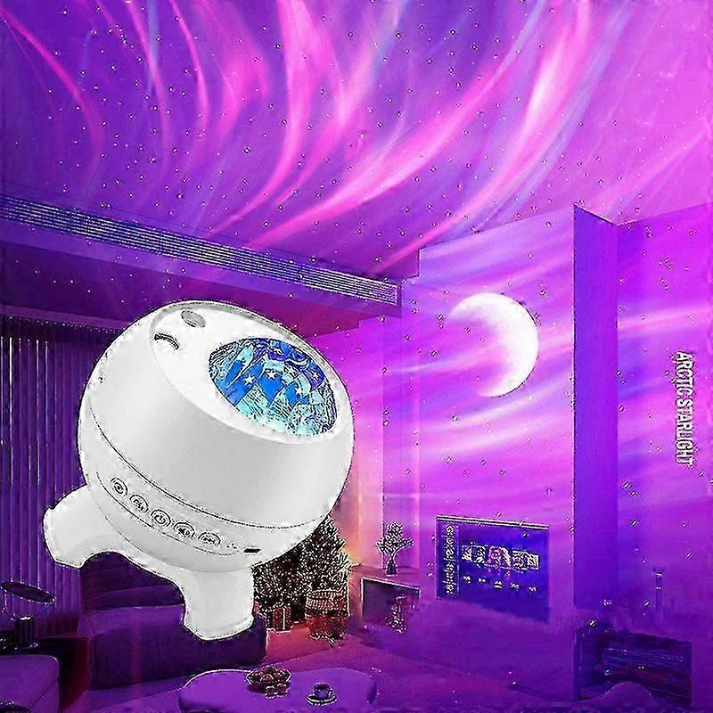 2023 Aurora Northern Lamp Ambient Projector Light Camera da letto Wireless Ocean Wave Star Moon Aurora Dome Projector Regali di Natale
