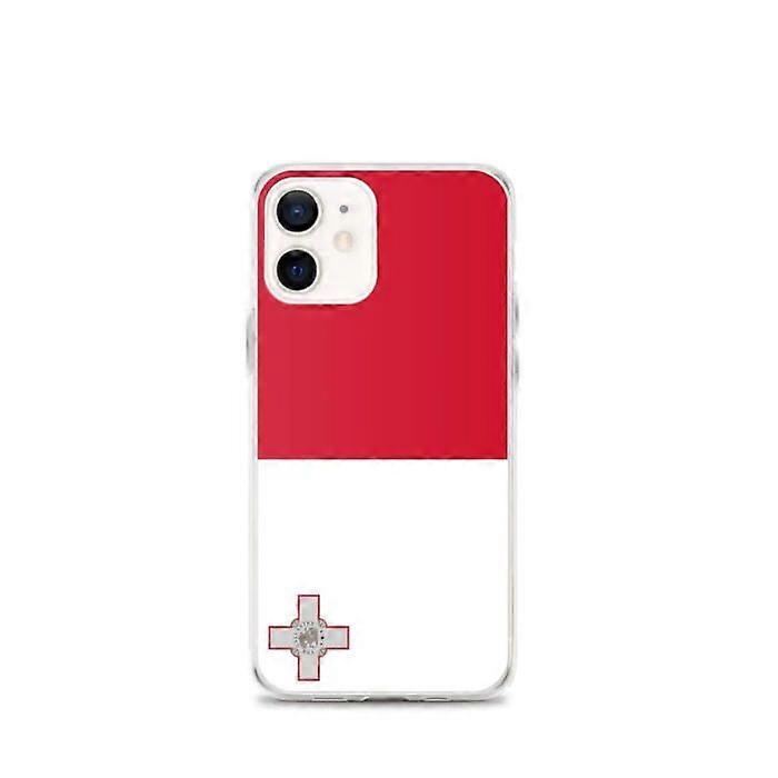Phone Case - PIXELFORMA - Malta Flag - Compatible with iPhone 12 mini - Flexible - Shockproof