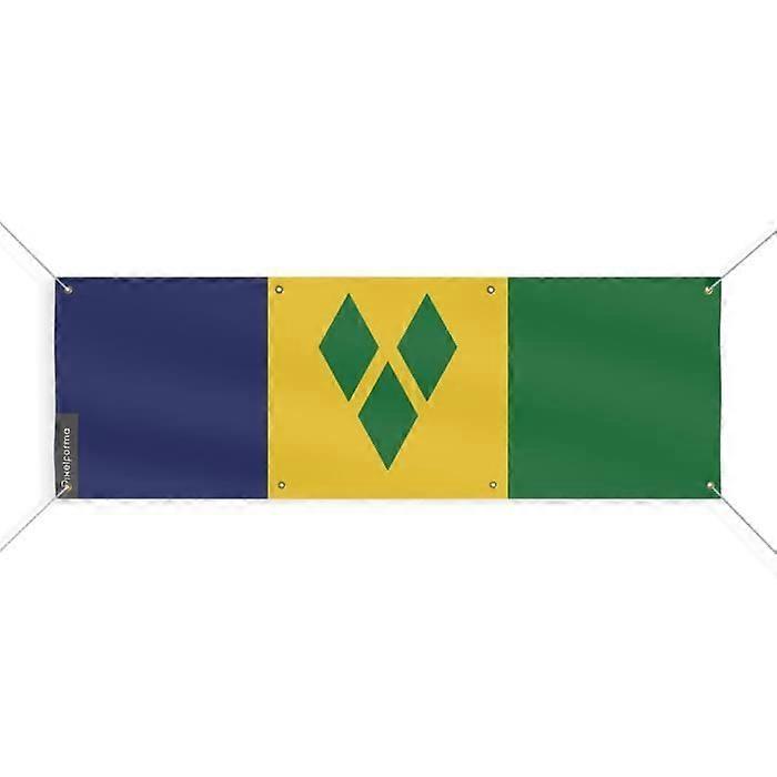 Saint Vincent and the Grenadines Flag Banner 8 Grommets 40x120 cm
