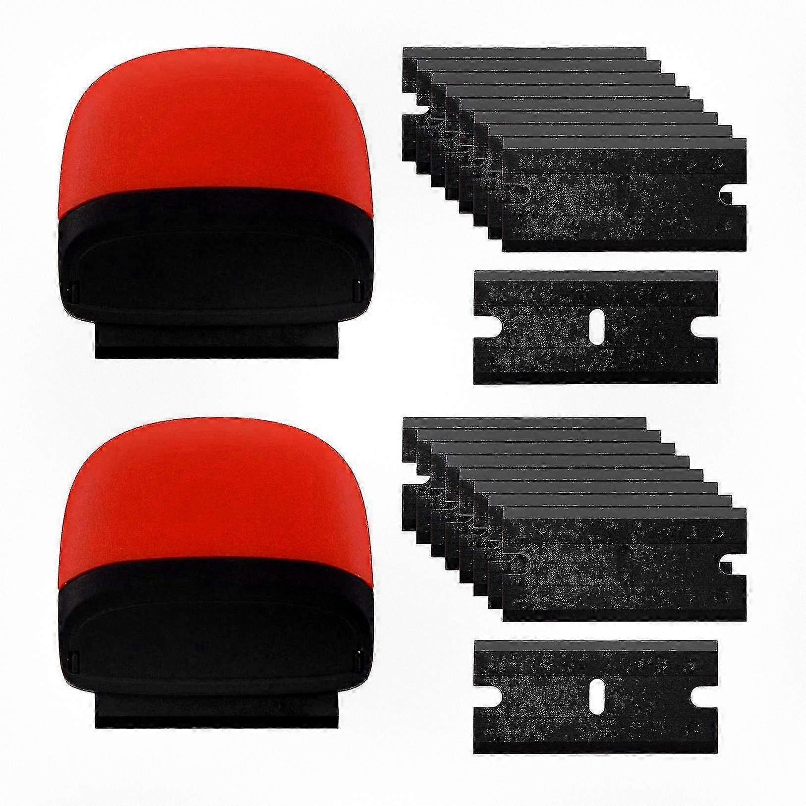 Compatible With 2pcs Mini Plastic Razor Scrapers for Label Removal and Cleaning Paint