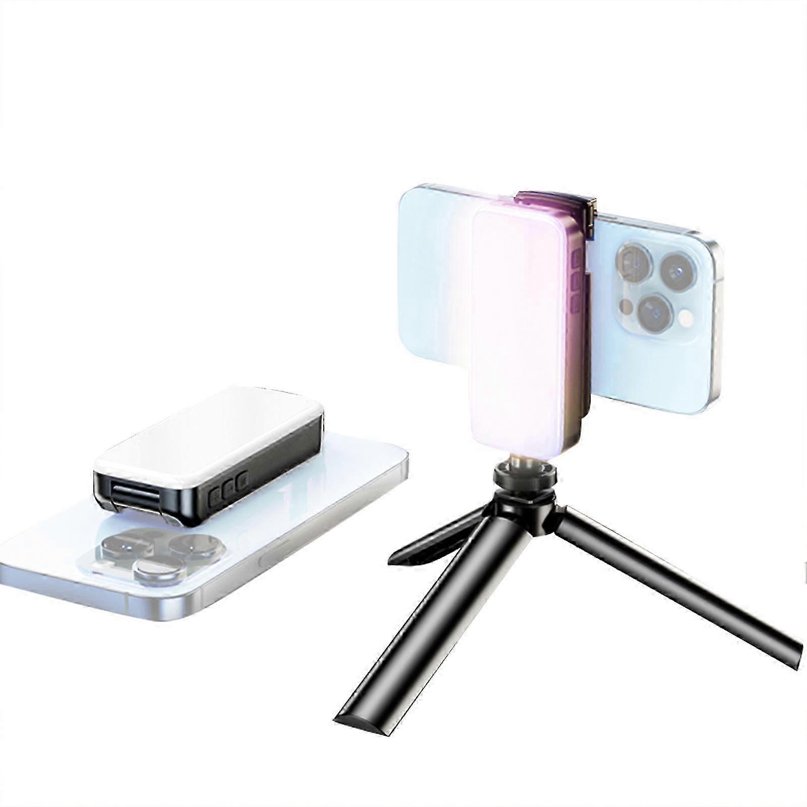 Mini LED Photography Light Dimmable Tri-Color Vlog Light with 2000mAh Battery & USB Charging