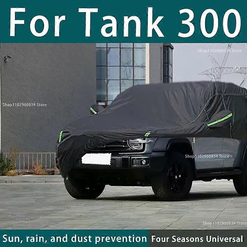 Για τη δεξαμενή 300 210T πλήρης καλύμματα αυτοκινήτων υπαίθρια UV προστασία από τον ήλιο σκόνη βροχή προστατευτική κάλυψη αυτοκινήτων αυτόματη μαύρη κάλυψη αυτοκινήτων