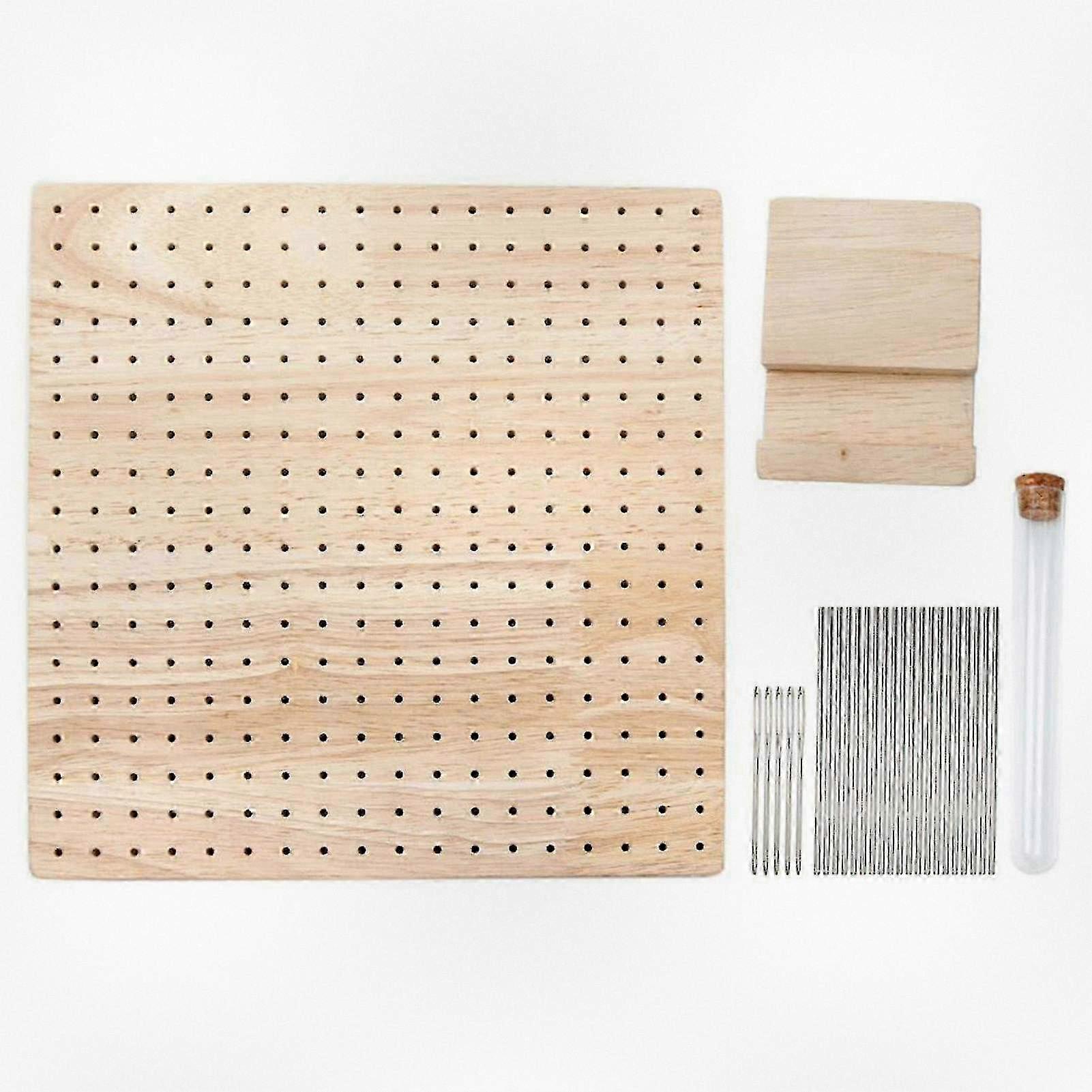 Boutique Wooden Crochet Blocking Board and Knitting Blocking Mat with Rod Pins Suitable for Various Knitting and Crochet Projects