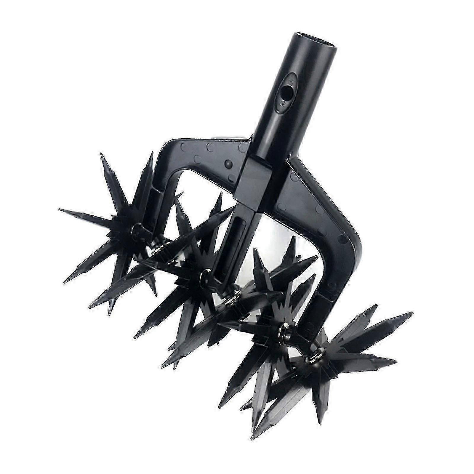 Gardening Rotary Tiller,Manual Cultivator,Hand-Held Garden Cultivator With Detachable Tines, Reseeding Grass Or Terra Mixing(Without Pole)-Good