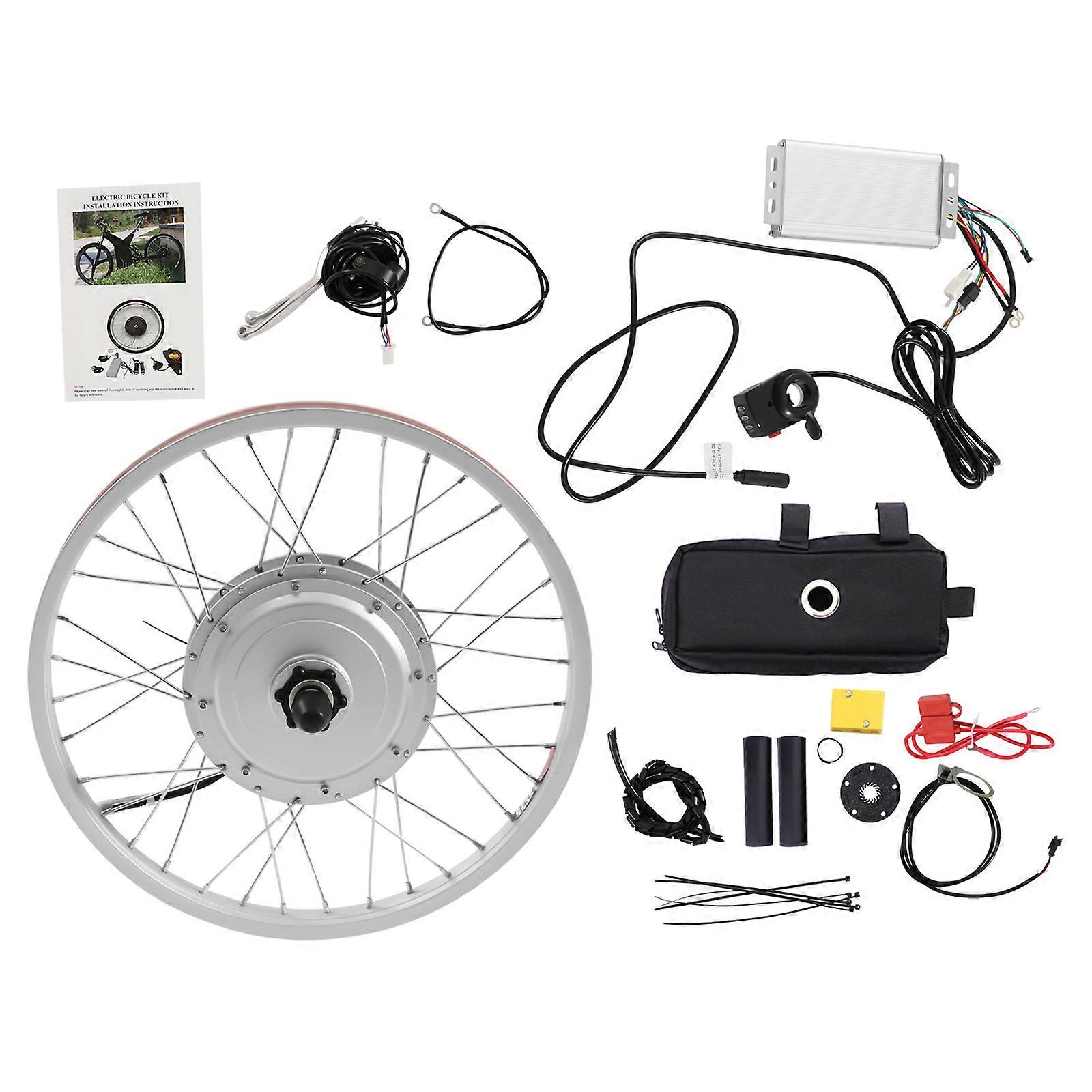 20" E-Bike Front Wheel 36V 750W Hub Bicycle Conversion Motor Kit