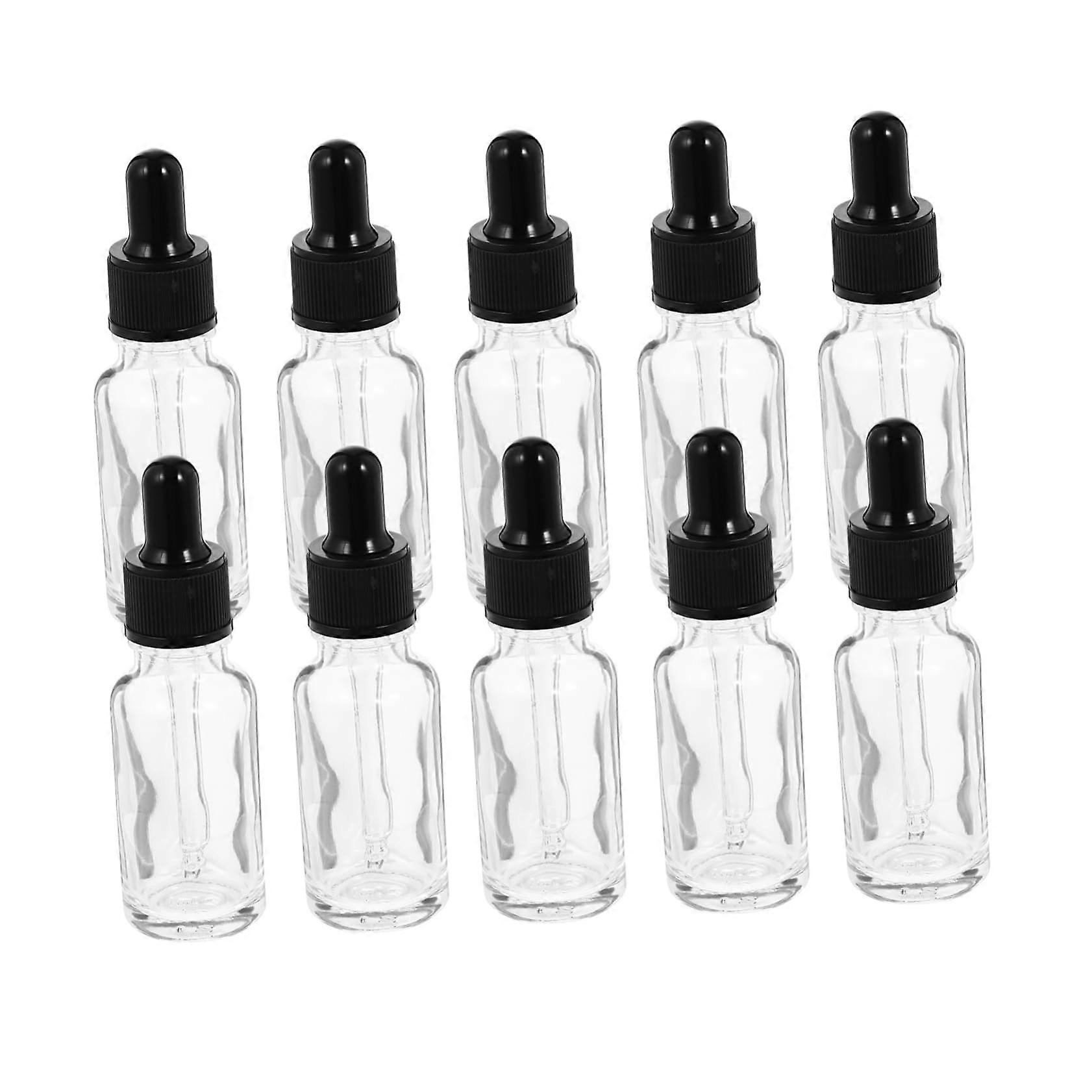 Essential Oil Dropper Bottles Glass 10 Pcs - Clear Travel Vials, Subpackaging Storage For Fragrances And Essential Oils