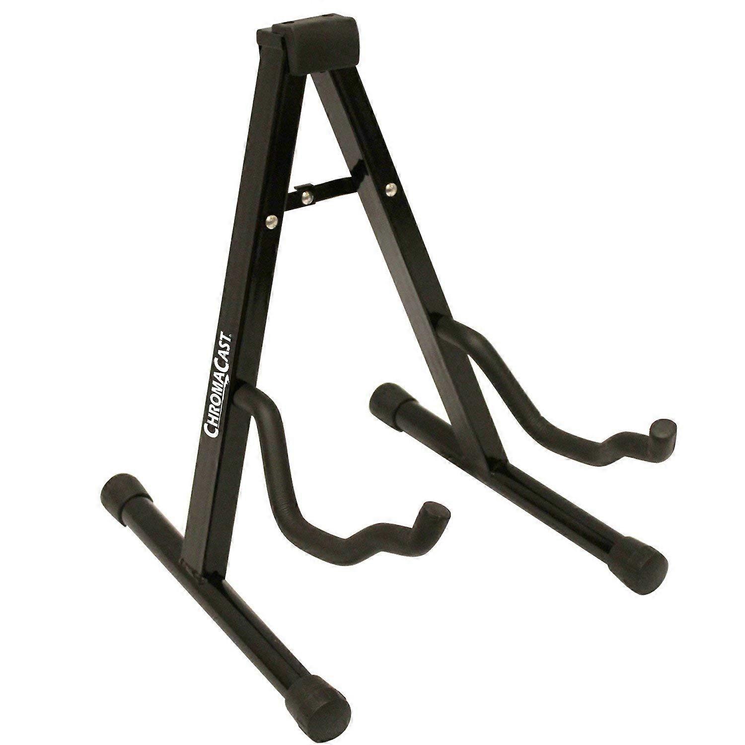 Folding A-Frame Guitar Stand for Acoustic and Electric Guitars with Secure Lock, Compact Design, Black Color (CCMINIGS)