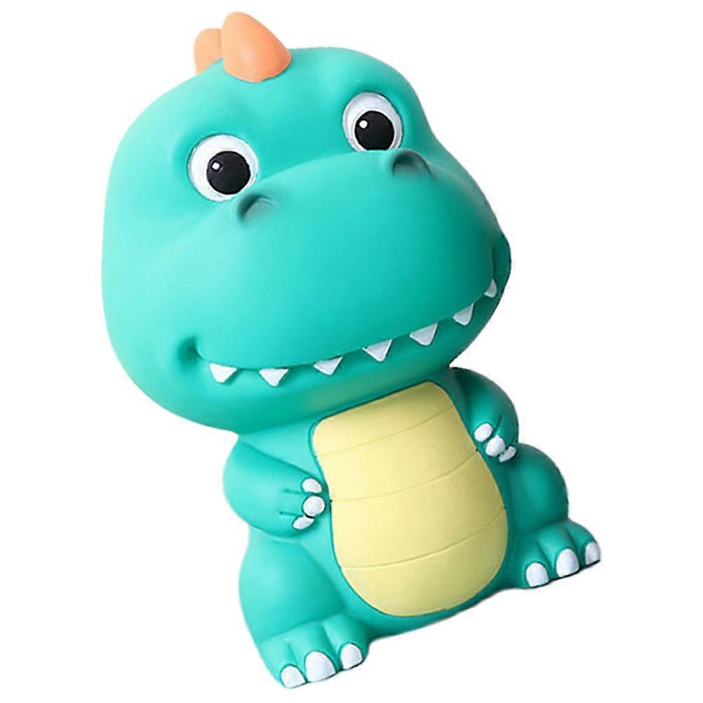 Durable Vinyl Dinosaur Piggy Bank with Flat Base for Cartoon Money Storage – Crack Resistant Coin Saving Pot & Desktop Decor to Encourage Saving