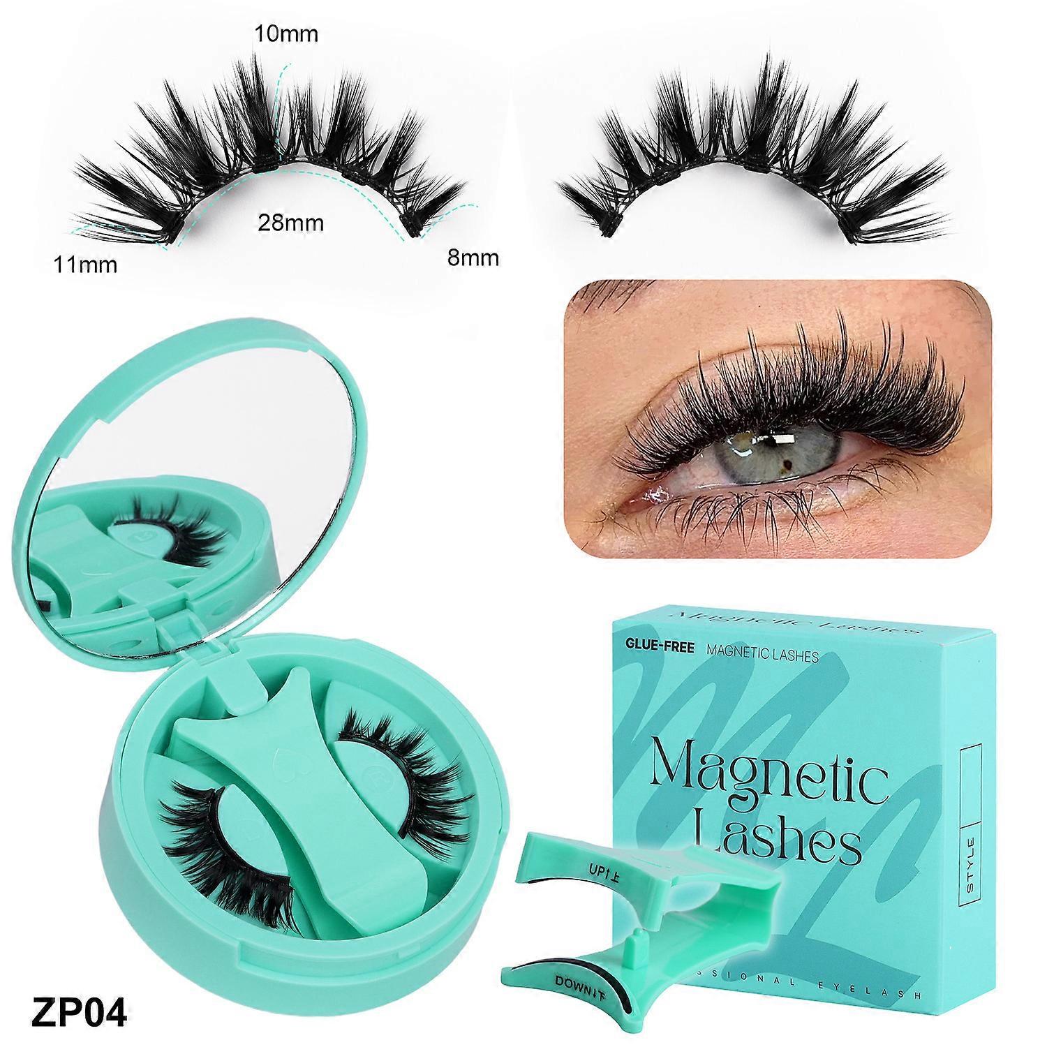 Magnetic eyelashes set - Mint green integrated box model 1