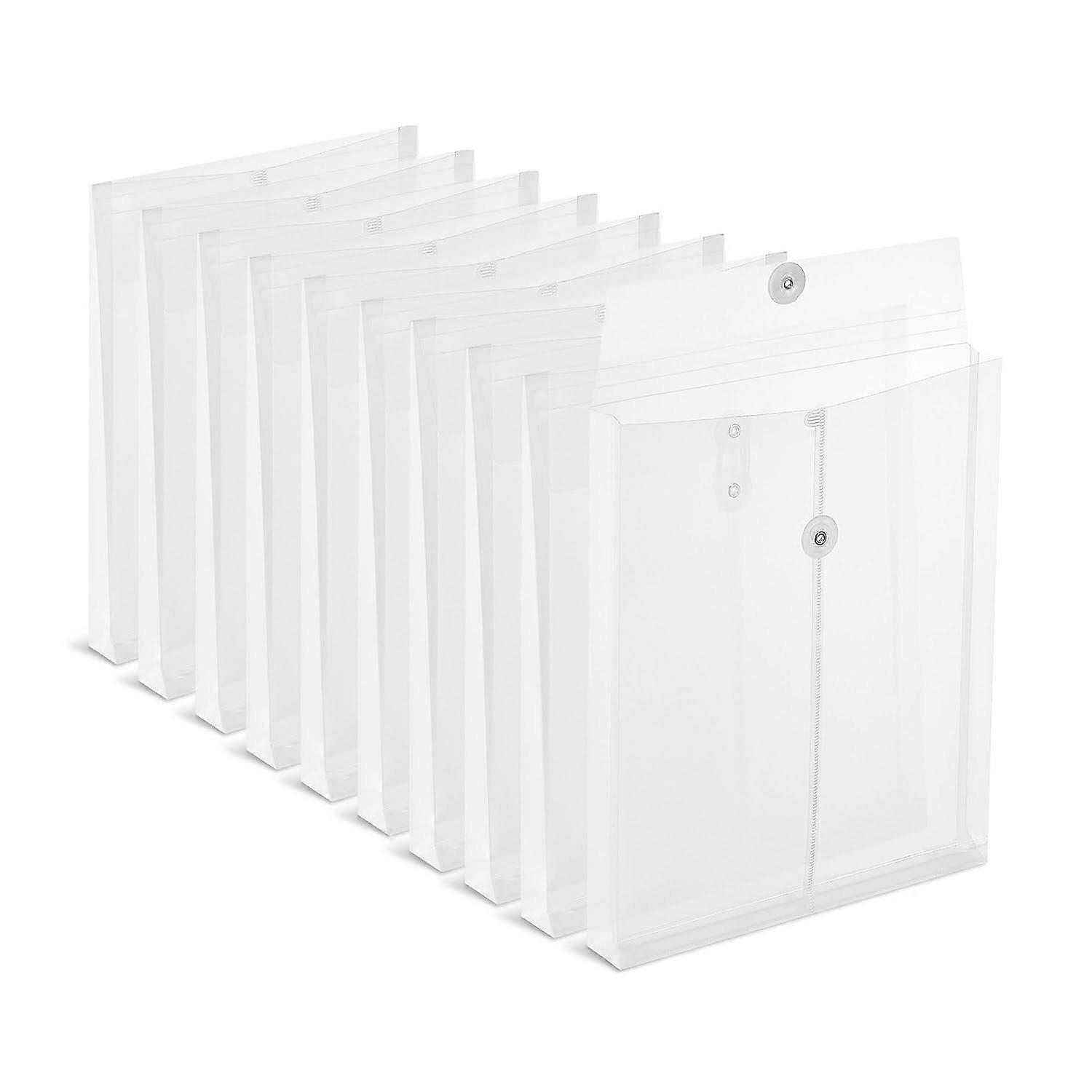 Poly Envelopes Top Opening Clear Letter Size 10 Pack Heavyweight Plastic Document Sleeves