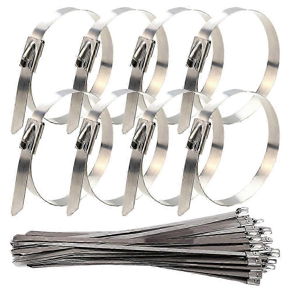 30 fascette stringicavo in acciaio inox, fascette stringicavo multifunzionali autobloccanti