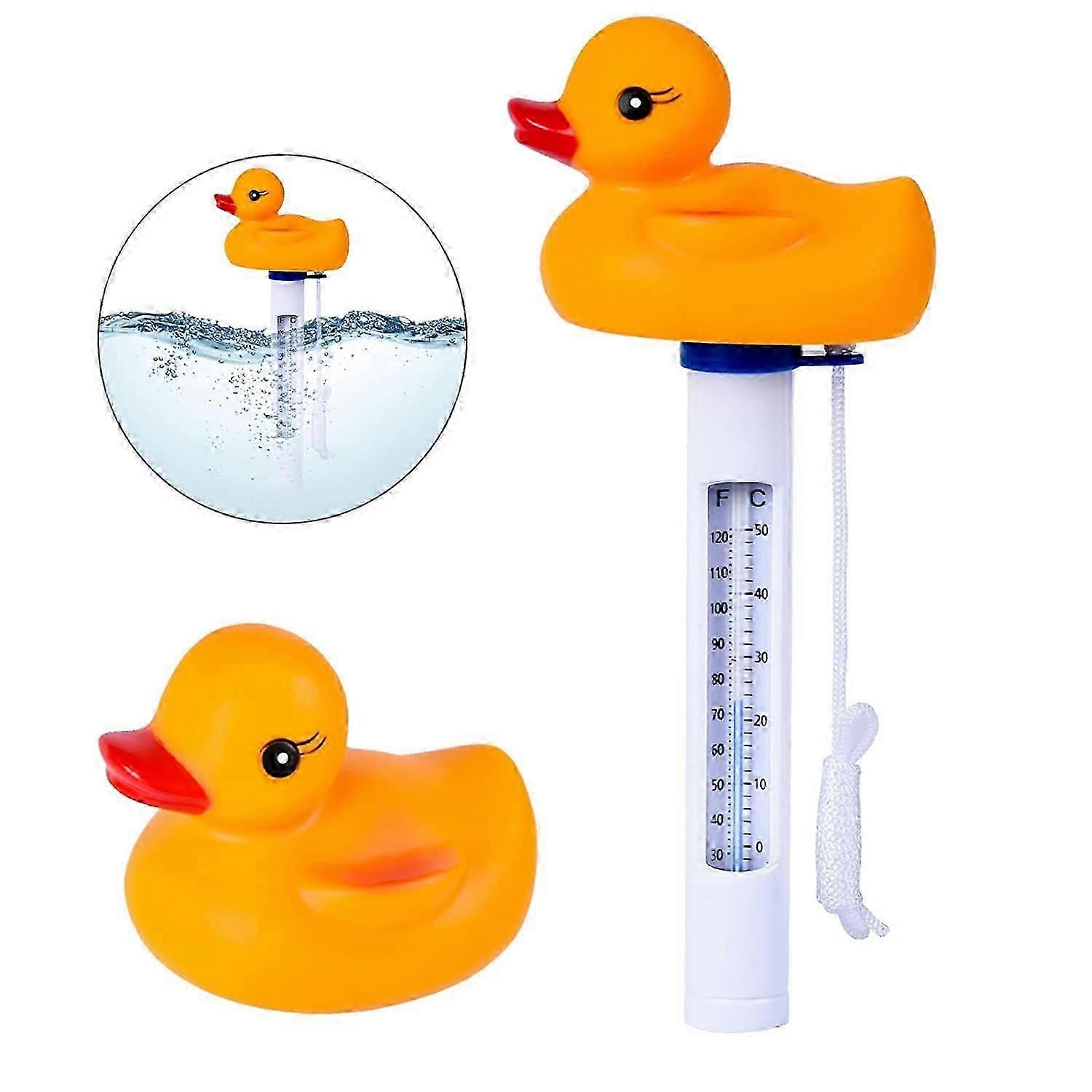 Floating Thermometer, Floating Pool Thermometers, Cartoon Animal Shape Water Thermometer With Rope