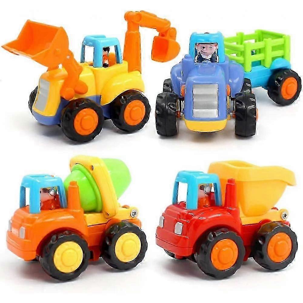 Trägheit Spielzeug Frühe Bildung Kleinkind Baby Spielzeug Reibung angetriebene Autos Push And Go Autos Traktor Bulldozer Dumper Zementmischer RRL