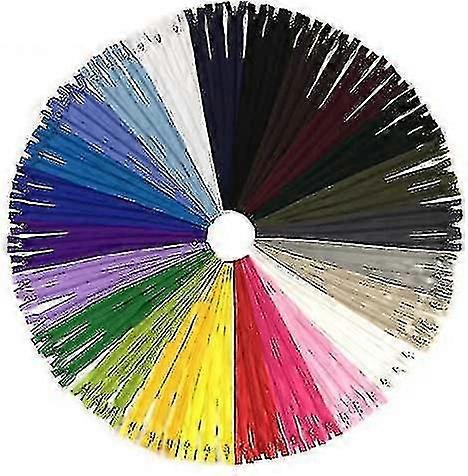 100 Pcs 40cm Multicolor Nylon Coil Zippers For Sewing And Crafts
