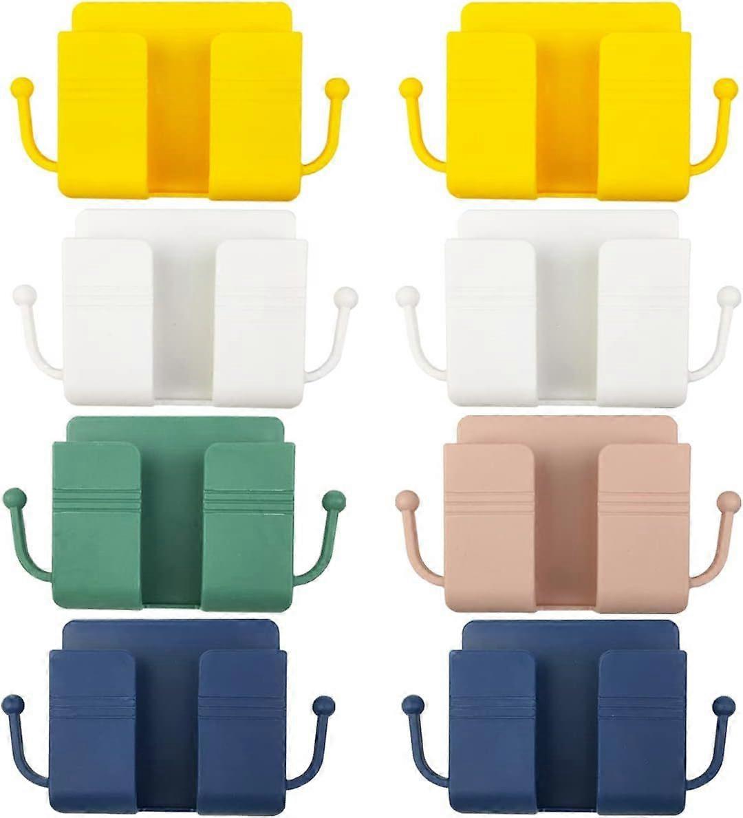 2025 Latest Model  8 Pcs Wall Mount Phone Holder Adhesive Remote Control Mobile