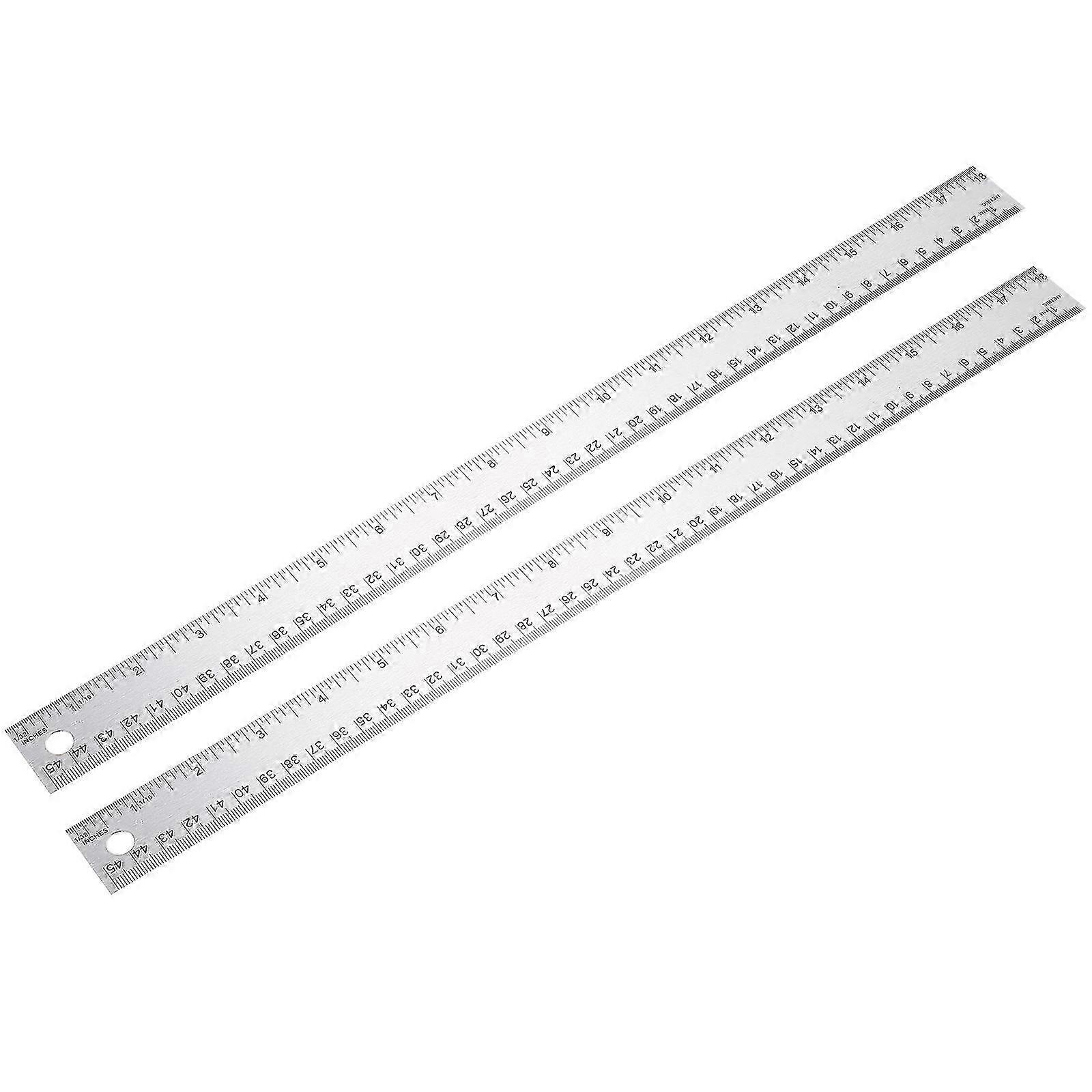 2pcs 45cm Cork Backing Rulers for Engineering & Office Use