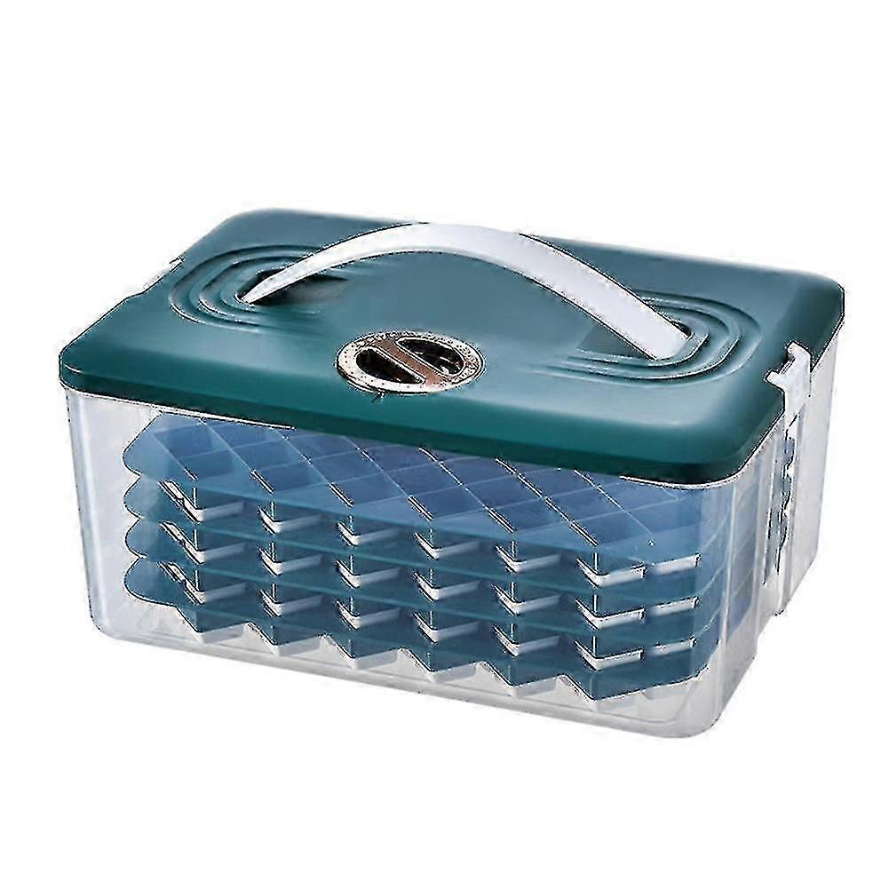 Silicone Ice Cube Maker Mold with Lid - Square Ice Tray Storage Box for Kitchen and Bar Use, Perfect for Making Cubes